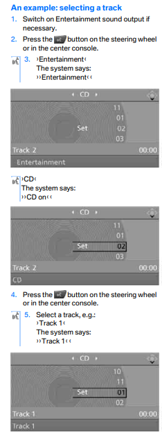 An example selecting a track