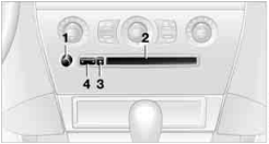 Buttons near CD player