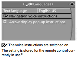 Destination guidance instruction