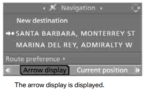 Displaying arrow display 1