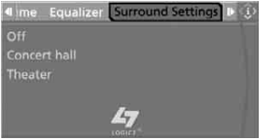 On/off and Tone BMW 650i 13 Professional LOGIC7 HiFi System