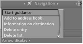 Starting destination guidance
